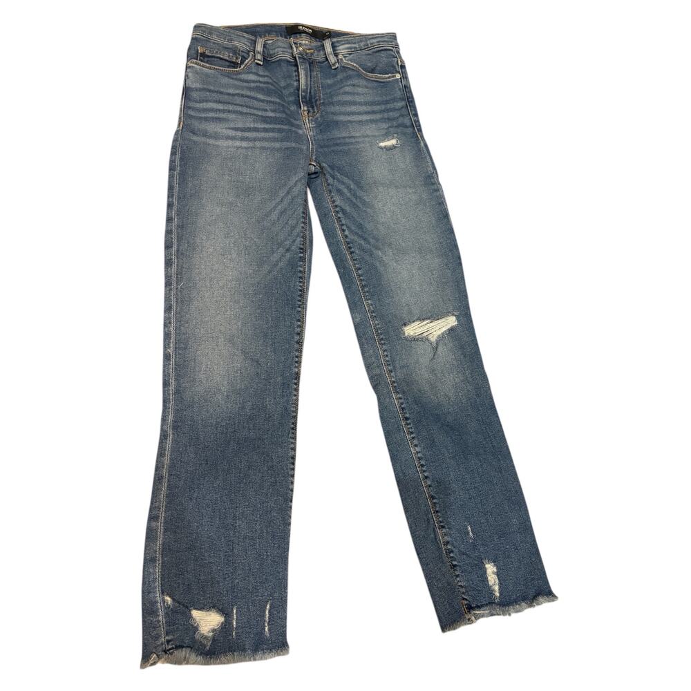 Hudson Jeans Size 27 Distressed Raw Hem Medium Wash